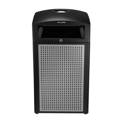Alpine ALP472-40-SIL Trash Receptacle, Outdoor/Indoor