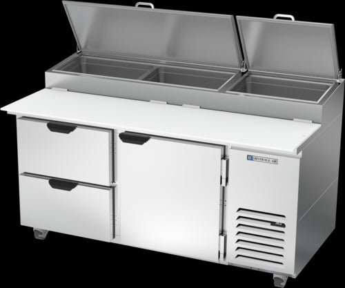 Beverage Air DPD67HC-2 Refrigerated Counter, Pizza Prep Table