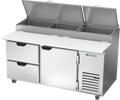 Beverage Air DPD67HC-2 Refrigerated Counter, Pizza Prep Table