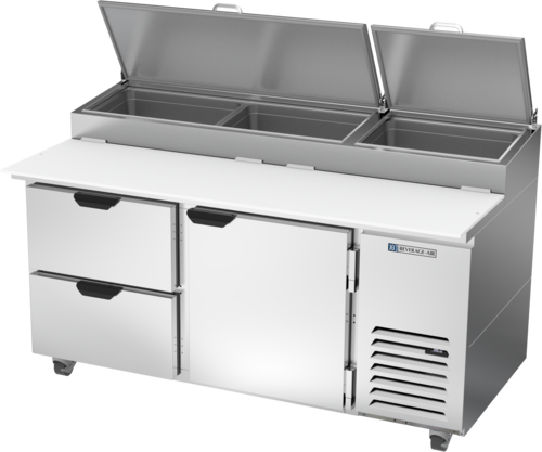 Beverage Air DPD67HC-2 Refrigerated Counter, Pizza Prep Table