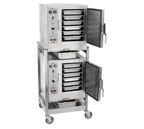 AccuTemp S62083D100 DBL Steamer, Convection, Electric, Boilerless, Floor Model