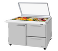 Turbo Air PST-48-18-D2R(L)-N-GL Refrigerated Counter, Mega Top Sandwich / Salad Unit
