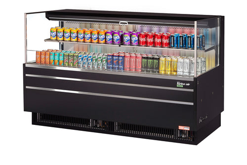 Turbo Air TOM-72L-UF-W(B)-2S-N Merchandiser, Open Refrigerated Display