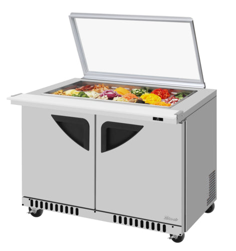 Turbo Air TST-48SD-18-FB-N-GL Refrigerated Counter, Mega Top Sandwich / Salad Unit