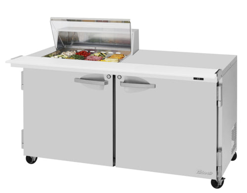 Turbo Air PST-60-12M-N-CL Refrigerated Counter, Mega Top Sandwich / Salad Unit