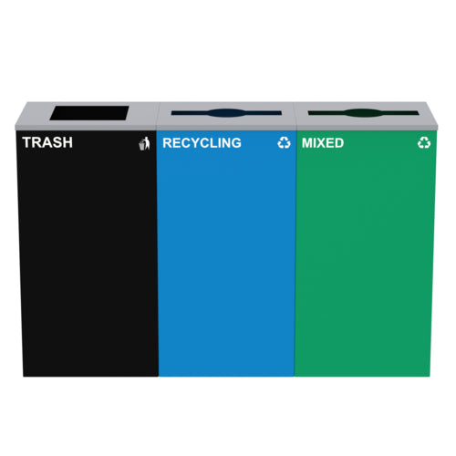 Alpine ALP4450-BLK-KIT31 Recycling Receptacle / Container, Metal