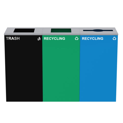 Alpine ALP4450-BLK-KIT26 Recycling Receptacle / Container, Metal