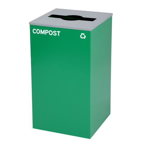 Alpine ALP4450-KIT-GRN-M-COM Recycling Receptacle / Container, Metal