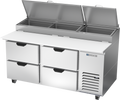 Beverage Air DPD67HC-4 Refrigerated Counter, Pizza Prep Table