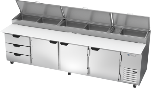 Beverage Air DPD119HC-3 Refrigerated Counter, Pizza Prep Table