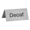Winco SGN-102 Tabletop Sign, Tent / Card