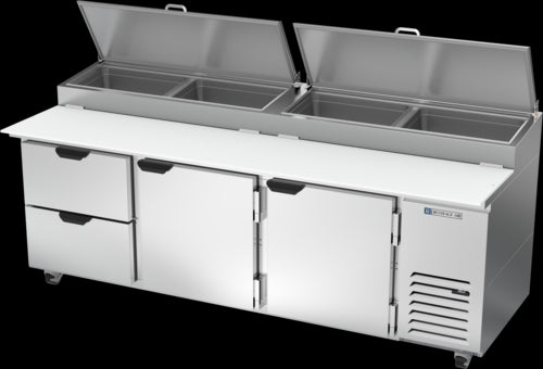Beverage Air DPD93HC-2 Refrigerated Counter, Pizza Prep Table