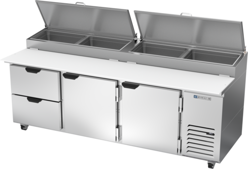 Beverage Air DPD93HC-2 Refrigerated Counter, Pizza Prep Table