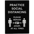 Winco SGN-806 Sign, Compliance, Social Distancing & Face Mask
