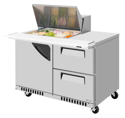 Turbo Air TST-48SD-12M-D2R(L)-FB-N Refrigerated Counter, Mega Top Sandwich / Salad Unit