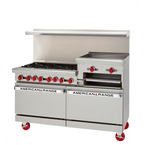 American Range AR-4B-24RG-CL-SBR Range, 48" Restaurant, Gas