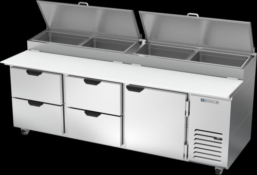 Beverage Air DPD93HC-4 Refrigerated Counter, Pizza Prep Table