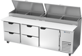 Beverage Air DPD93HC-4 Refrigerated Counter, Pizza Prep Table