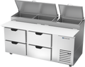 Beverage Air DPD72HC-4 Refrigerated Counter, Pizza Prep Table