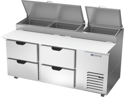Beverage Air DPD72HC-4 Refrigerated Counter, Pizza Prep Table