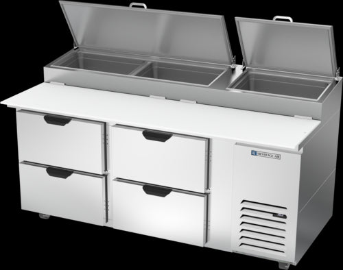 Beverage Air DPD72HC-4 Refrigerated Counter, Pizza Prep Table