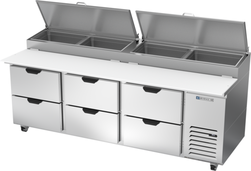 Beverage Air DPD93HC-6 Refrigerated Counter, Pizza Prep Table