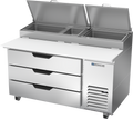 Beverage Air DPD60HC-3 Refrigerated Counter, Pizza Prep Table