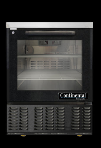 Continental UC24SNGD-B Refrigerator, Undercounter, Reach-In