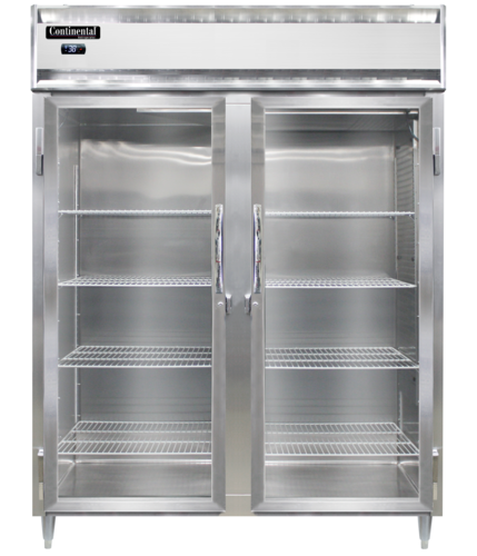 Continental D2RENSSPT-GD-SD Refrigerator, Pass-Thru