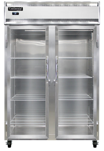 Continental 2RNPT-GD-SD Refrigerator, Pass-Thru