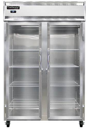 Continental 2RNSSPT-GD-SD Refrigerator, Pass-Thru