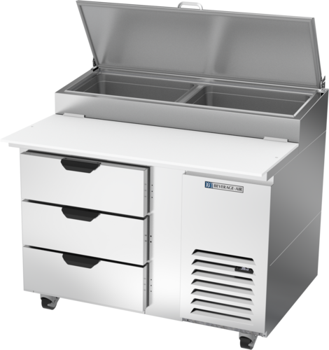 Beverage Air DPD46HC-3 Refrigerated Counter, Pizza Prep Table