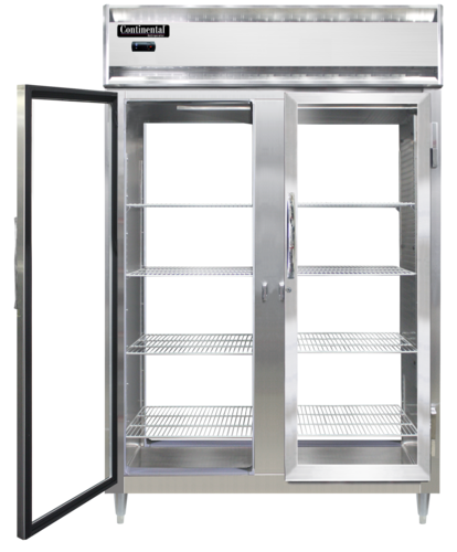 Continental D2RNPT-GD-GD Refrigerator, Pass-Thru