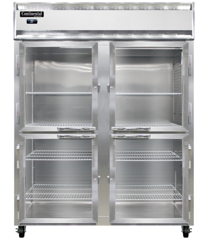 Continental 2RENSSPTHD-GD-SD Refrigerator, Pass-Thru