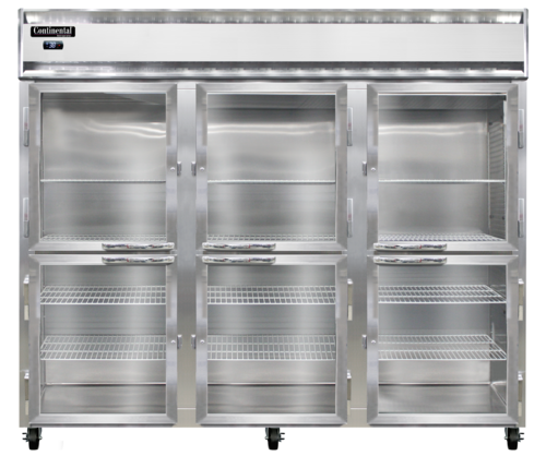 Continental 3RENSSPTHD-GD-SD Refrigerator, Pass-Thru