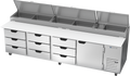 Beverage Air DPD119HC-9 Refrigerated Counter, Pizza Prep Table