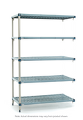 Metro 5AQ577G3 Shelving Unit, Plastic with Poly Exterior Steel Posts