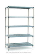 Metro 5Q457G3 Shelving Unit, Plastic with Poly Exterior Steel Posts