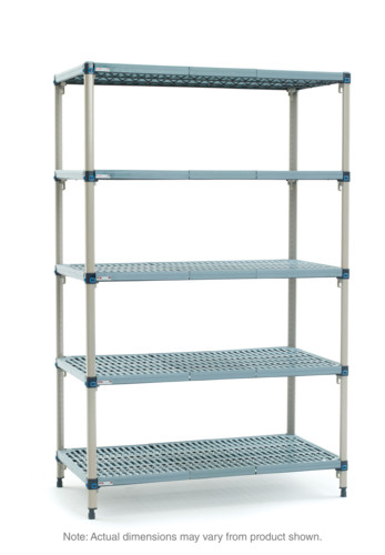 Metro 5Q557G3 Shelving Unit, Plastic with Poly Exterior Steel Posts