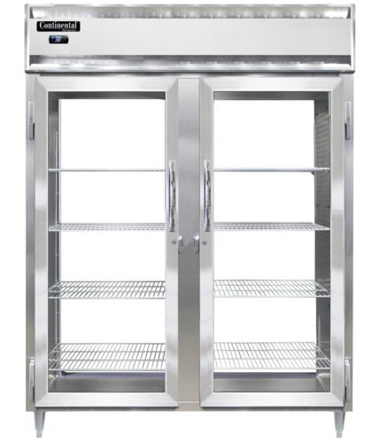 Continental D2RENSAPT-GD-GD Refrigerator, Pass-Thru