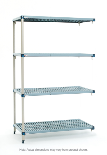 Metro AQ436G3 Shelving Unit, Plastic with Poly Exterior Steel Posts