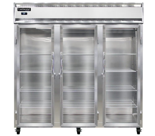 Continental 3RNSSPT-GD-SD Refrigerator, Pass-Thru