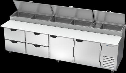 Beverage Air DPD119HC-4 Refrigerated Counter, Pizza Prep Table