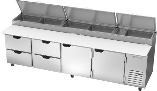 Beverage Air DPD119HC-4 Refrigerated Counter, Pizza Prep Table