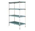 Metro Q466G3 Shelving Unit, Plastic with Poly Exterior Steel Posts