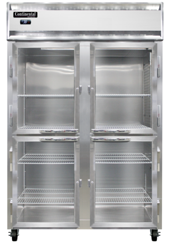 Continental 2RNSSPTHD-GD-SD Refrigerator, Pass-Thru