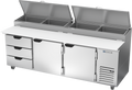 Beverage Air DPD93HC-3 Refrigerated Counter, Pizza Prep Table