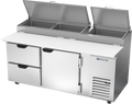 Beverage Air DPD72HC-2 Refrigerated Counter, Pizza Prep Table