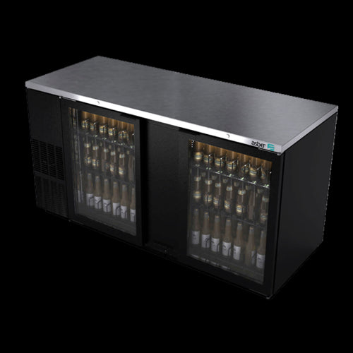 Asber ABBC-68G Back Bar Cabinet, Refrigerated
