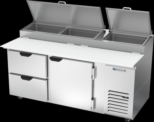 Beverage Air DPD72HC-2 Refrigerated Counter, Pizza Prep Table